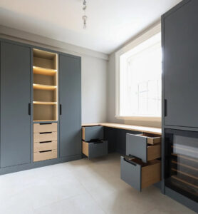 Home charcoal modern built in study