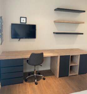 Home grey brown built in study 1